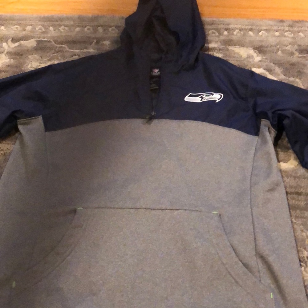 Seahawks windbreaker in navy and grey